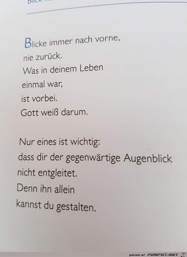 blicke immer nach vorne blicke immer nach vorne
