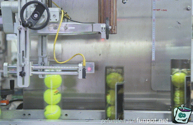 Tennisbälle einpacken Tennisbälle einpacken