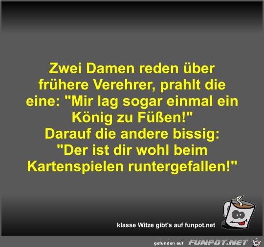 Zwei Damen reden über frühere Verehrer Zwei Damen reden über frühere Verehrer