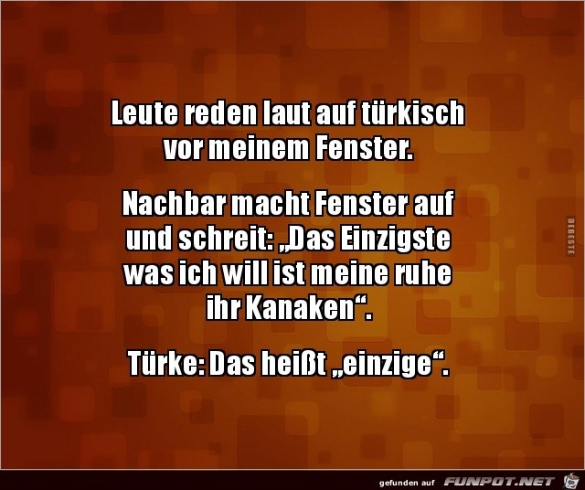 Leute reden laut auf trkisch.....