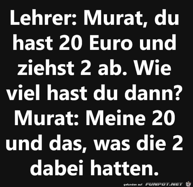 Du hast 20 Euro