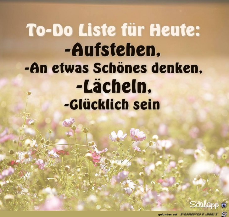 To-Do Liste fuer Heute