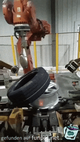 Automatische Reifenmontiermaschine