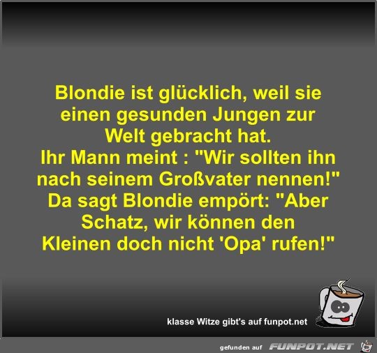 Blondie ist glücklich Blondie ist glücklich
