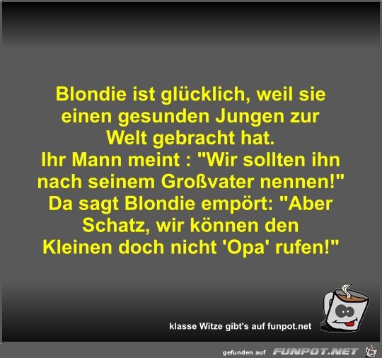 Blondie ist glcklich