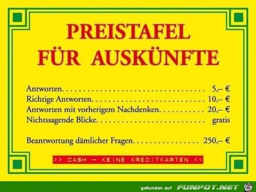 Hier mal die Preise Hier mal die Preise