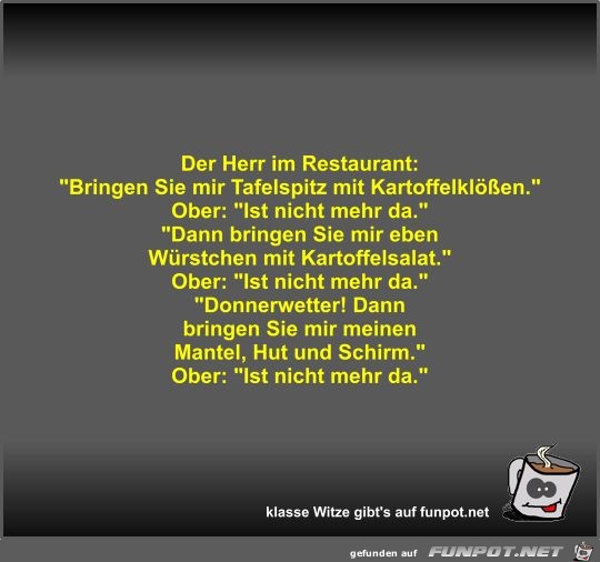 Der Herr im Restaurant Der Herr im Restaurant