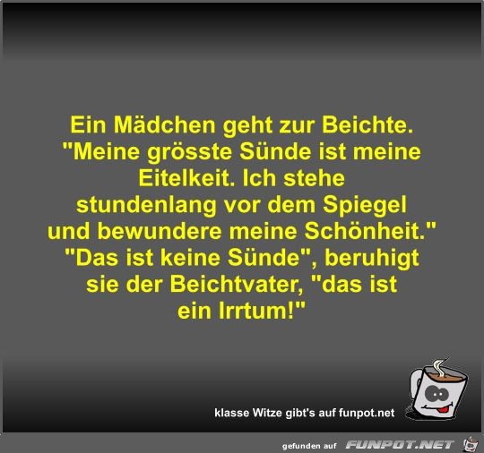 Ein Mädchen geht zur Beichte Ein Mädchen geht zur Beichte