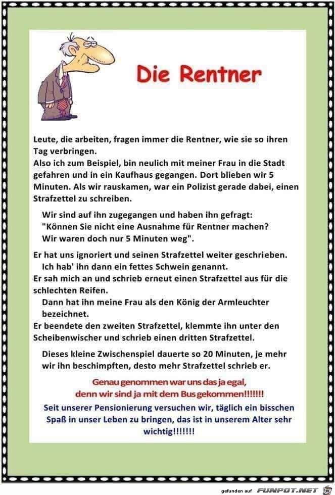 die Rentner die Rentner