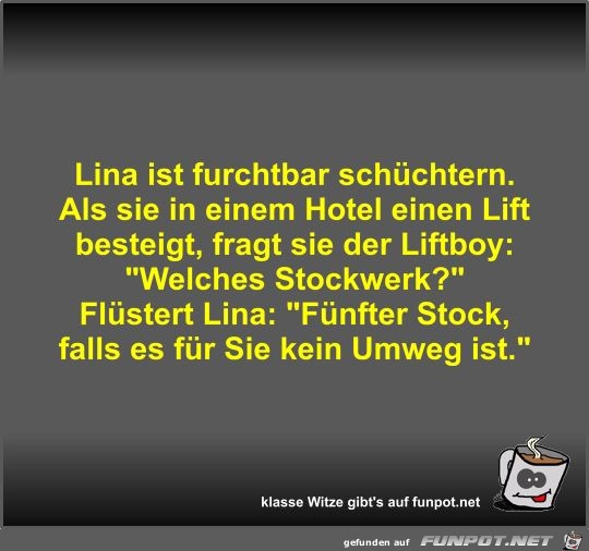 Lina ist furchtbar schchtern