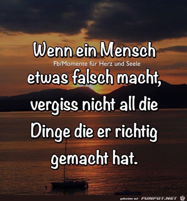 Wenn ein Mensch etwas falsch macht