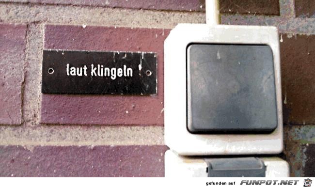 laut klingeln