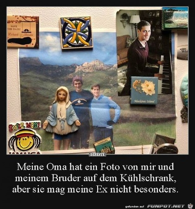 Foto am Kühlschrank Foto am Kühlschrank