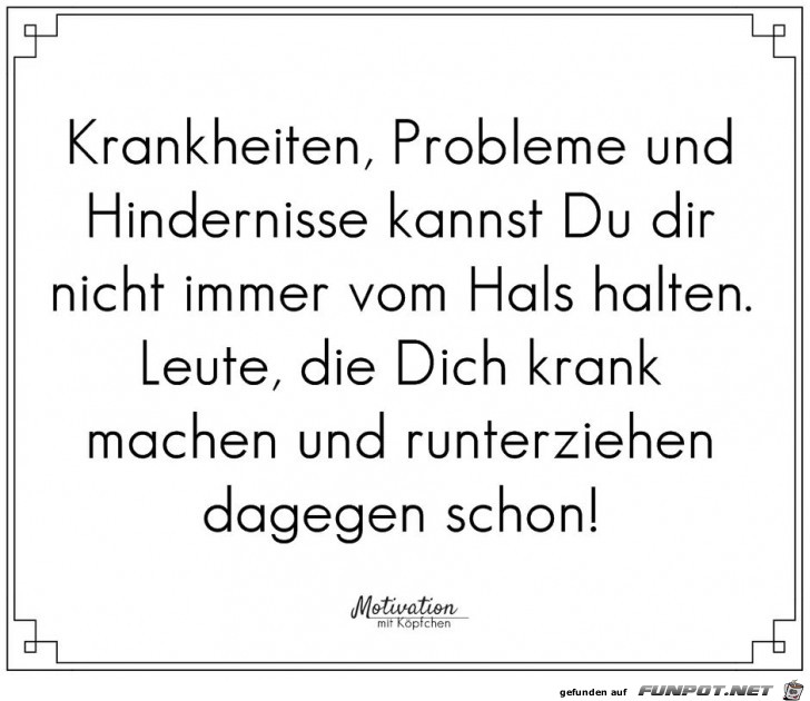 Krankheiten Probleme und Hindernisse