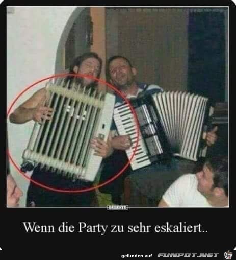 Wenn die Party zu sehr eskaliert Wenn die Party zu sehr eskaliert