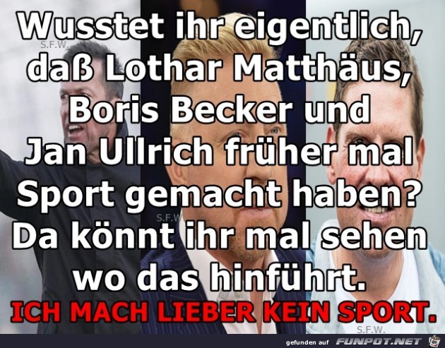 Wusstet ihr eigentlich Wusstet ihr eigentlich