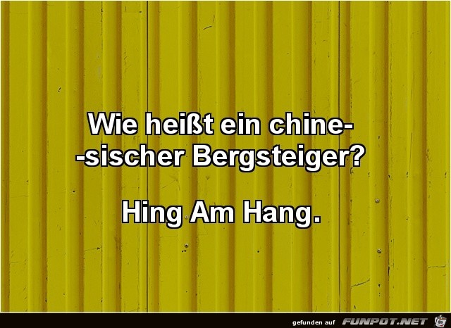 Bergsteiger auf chinesisch Bergsteiger auf chinesisch