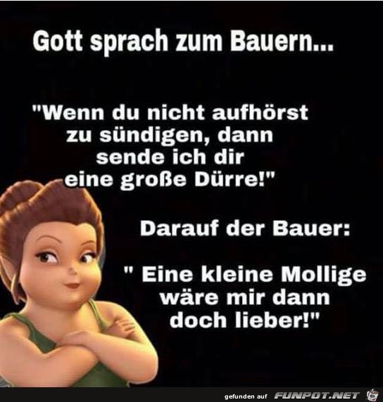 gott sprach zum Bauern