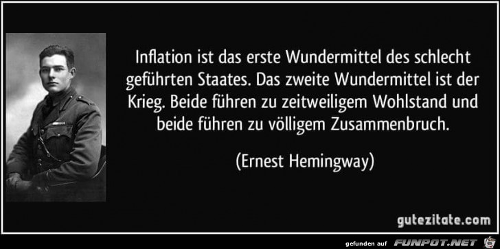 Inflation ist das erste Wundermittel