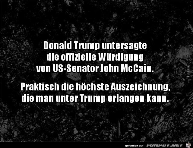 Trump untersagte Wrdigung.....