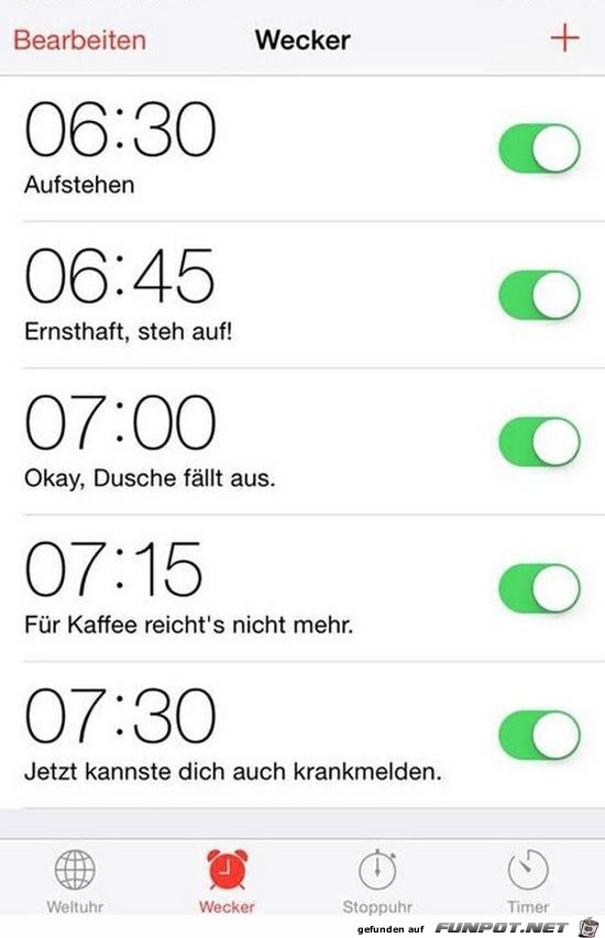 Wecker-Einstellungen Wecker-Einstellungen
