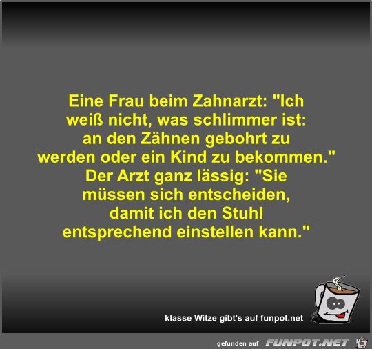 Eine Frau beim Zahnarzt