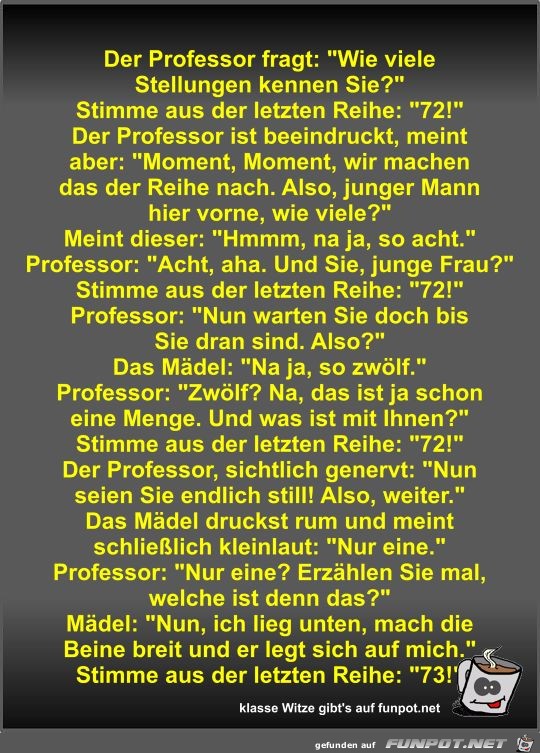 Der Professor fragt