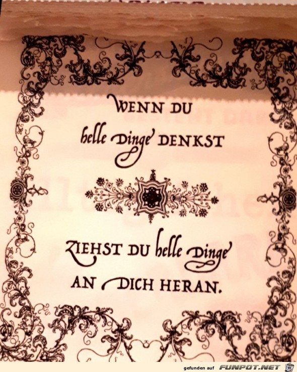 wenn du schöne dinge denkst wenn du schöne dinge denkst