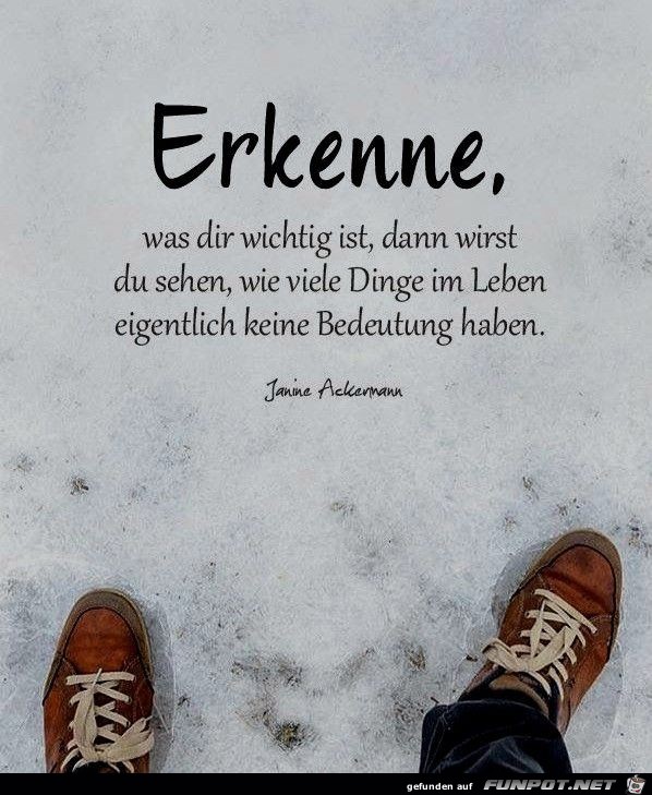 erkenne was dir wichtig ist