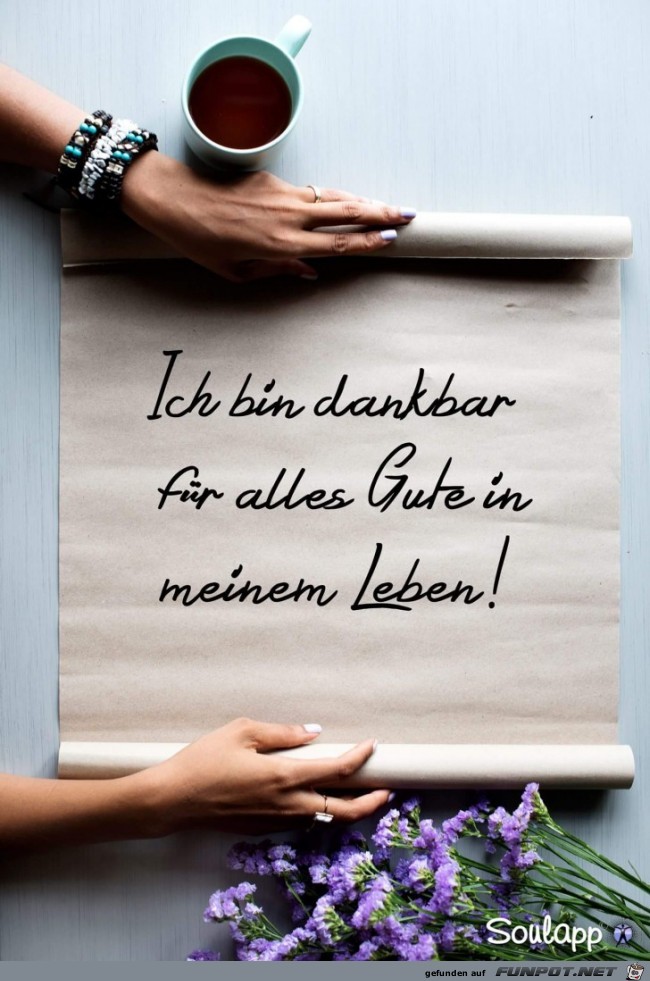 ich bin dankbar ich bin dankbar