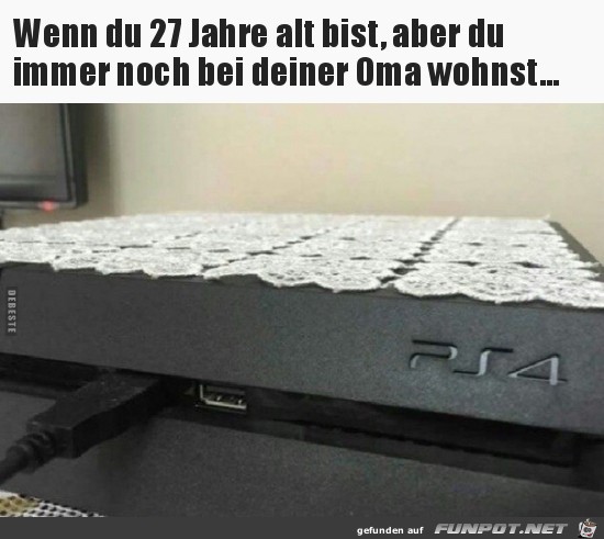 Deckchen auf der PS4 Deckchen auf der PS4