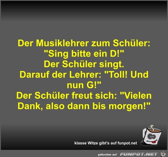 Der Musiklehrer zum Schler