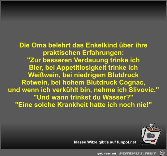 Die Oma belehrt das Enkelkind über ihre praktischen... Die Oma belehrt das Enkelkind über ihre praktischen...