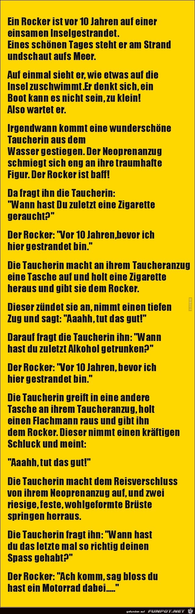 ein Rocker auf einer einsamen Insel....... ein Rocker auf einer einsamen Insel.......