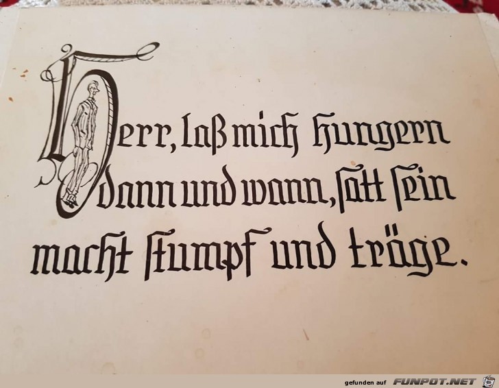herr lass mich hungern herr lass mich hungern