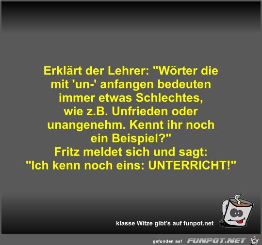 Erklärt der Lehrer Erklärt der Lehrer