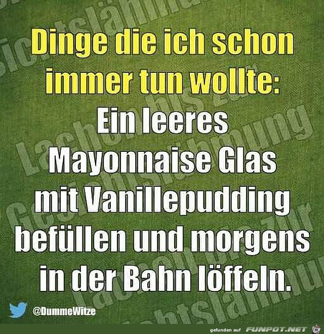 Was ich schonmal machen wollte Was ich schonmal machen wollte