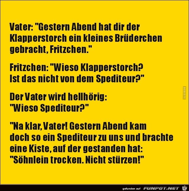 wieso Klapperstorch wieso Klapperstorch