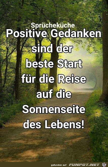 Positive Gedanken sind der beste Start