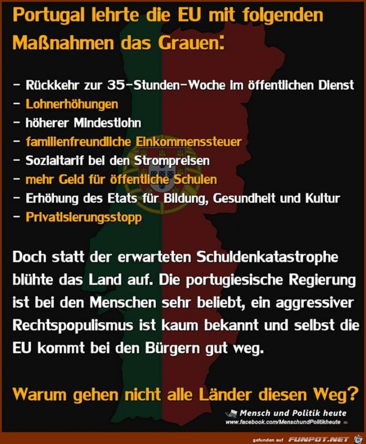 Portugal lehrte die EU Portugal lehrte die EU