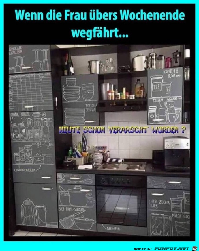 Wenn die Frau übers Wochenende wegfährt Wenn die Frau übers Wochenende wegfährt