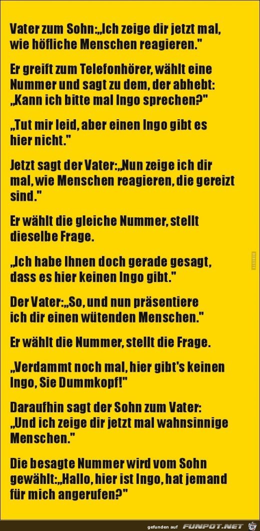 wie höfliche Menschen reagieren........ wie höfliche Menschen reagieren........