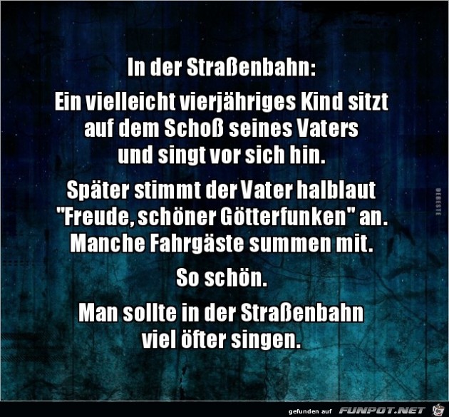 in der Strassenbahn..... in der Strassenbahn.....
