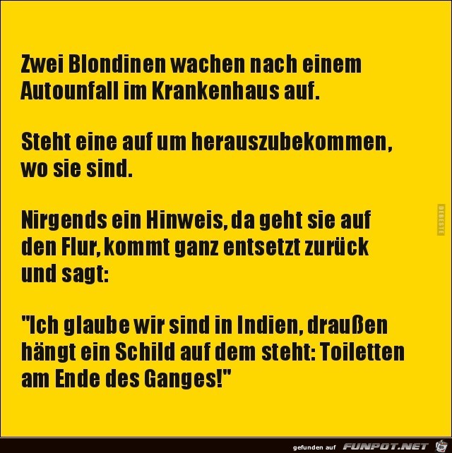 zwei Blondinen im Krankenhaus......