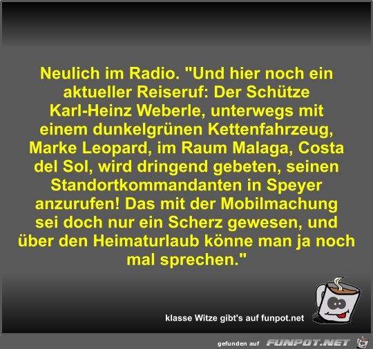 Neulich im Radio Neulich im Radio