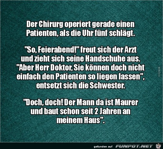 so, Feierabend...... so, Feierabend......