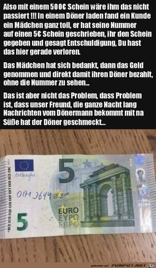 der 5 € Schein.... der 5 € Schein....