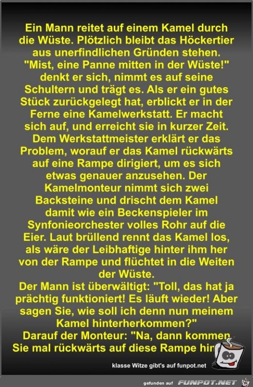 Ein Mann reitet auf einem Kamel durch die Wüste Ein Mann reitet auf einem Kamel durch die Wüste