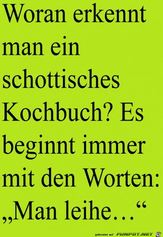 Schottisches Kochbuch 2018