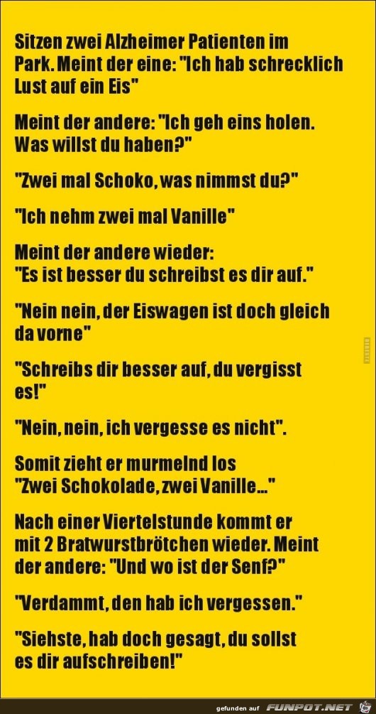 sitzen zwei Alzheimer Patienten im Park...... sitzen zwei Alzheimer Patienten im Park......
